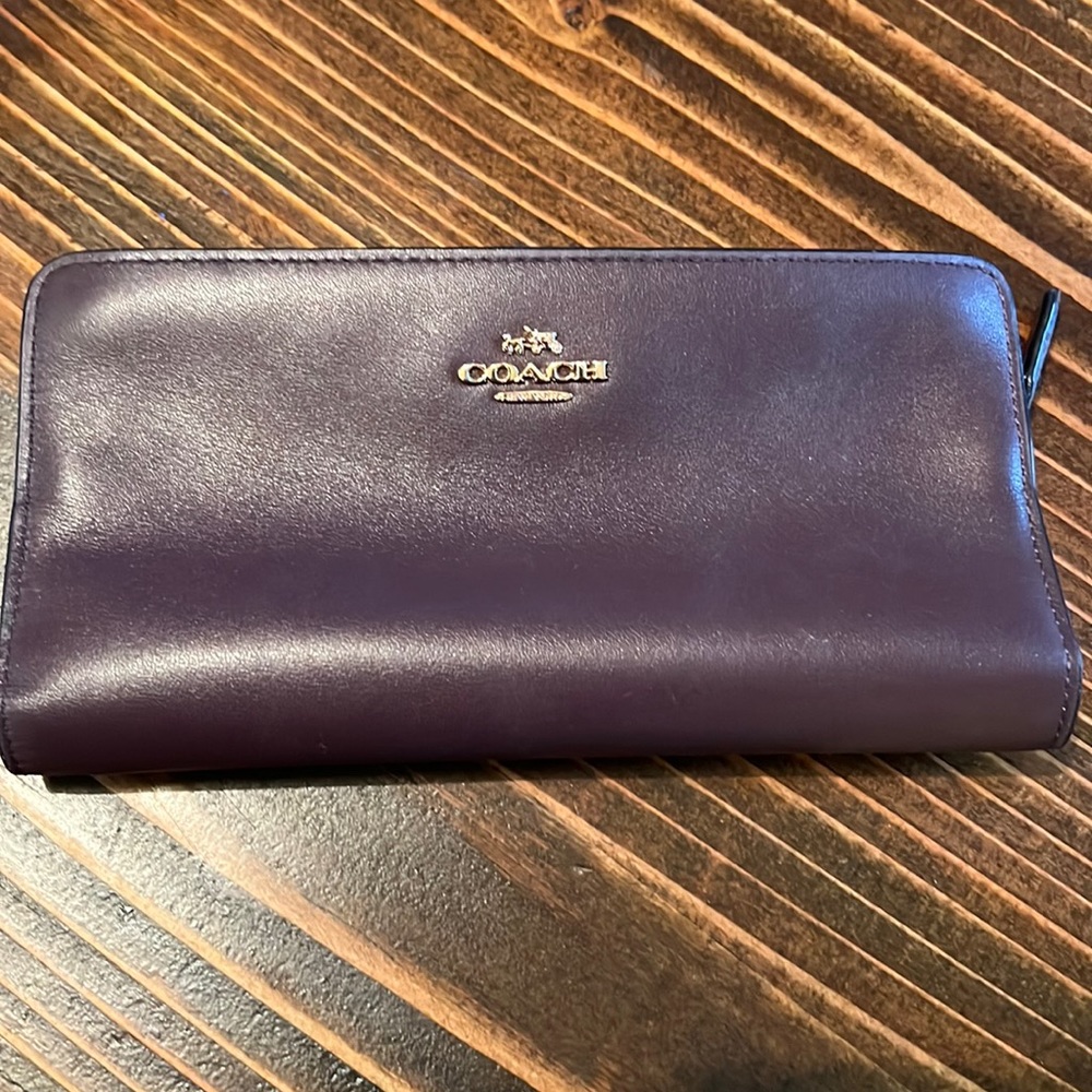 Coach brown leather wallet